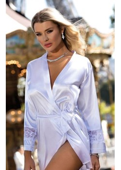 Biała satynowa podomka Betty ze sklepu intimiti.pl w kategorii Szlafroki damskie - zdjęcie 187869399