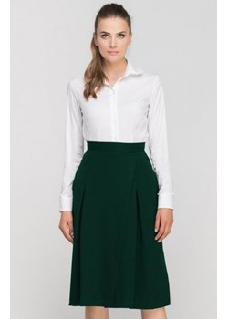 Rozkloszowana spódnica za kolano zielona SP118 ze sklepu intimiti.pl w kategorii Spódnice - zdjęcie 187869436