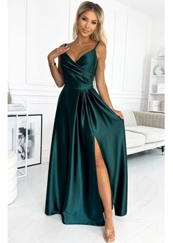 Numoco 299-9 CHIARA elegancka maxi satynowa suknia na ramiączkach ze sklepu intimiti.pl w kategorii Sukienki - zdjęcie 187869668
