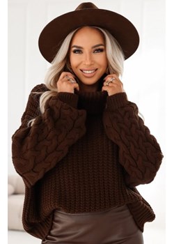 Numoco 650-1 ciepły i mięsisty golf oversize z szerokimi rękawami ze sklepu intimiti.pl w kategorii Swetry damskie - zdjęcie 187869685