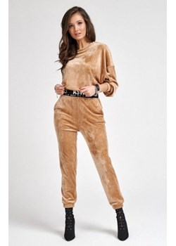 Welurowy komplet damski karmelowy 0004 ze sklepu intimiti.pl w kategorii Dresy damskie - zdjęcie 187869926