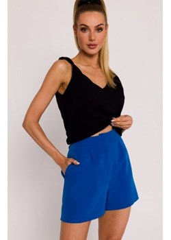 Moe szorty z zakładkami niebieskie M775 ze sklepu intimiti.pl w kategorii Spodnie damskie - zdjęcie 187870005