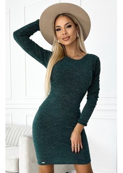 Numoco 518-1 sweterkowa wygodna sukienka z kokardą na plecach ze sklepu intimiti.pl w kategorii Sukienki - zdjęcie 187870195