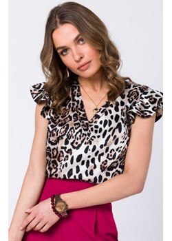 Stylove S344 panterkowa bluzka z falbankami ze sklepu intimiti.pl w kategorii Bluzki damskie - zdjęcie 187870299