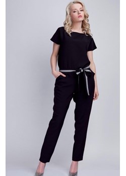 Kombinezon z paskiem czarny KB102 ze sklepu intimiti.pl w kategorii Kombinezony damskie - zdjęcie 187870447