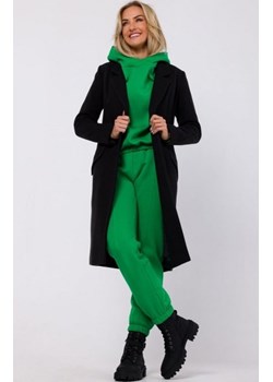 Moe M758 klasyczny płaszcz damski czarny ze sklepu intimiti.pl w kategorii Płaszcze damskie - zdjęcie 187870615