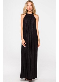Oversizowa maxi sukienka z paskiem czarna M721 ze sklepu intimiti.pl w kategorii Sukienki - zdjęcie 187870677