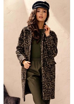 Elegancki płaszcz damski z wełną 0023 ze sklepu intimiti.pl w kategorii Płaszcze damskie - zdjęcie 187870769