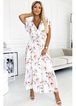Numoco 434-4 LISA plisowana sukienka  midi z dekoltem i falbankami ze sklepu intimiti.pl w kategorii Sukienki - zdjęcie 187870817