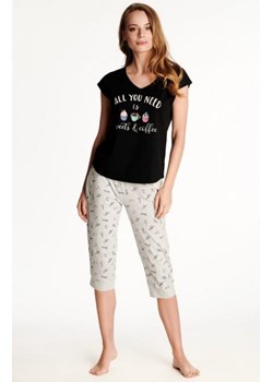 Henderson Ladies Westley 38262-99X piżama damska czarno-szara ze sklepu intimiti.pl w kategorii Piżamy damskie - zdjęcie 187870857