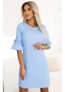 Numoco 217-11 NEVA trapezowa sukienka z wiązaniem na rękawkach ze sklepu intimiti.pl w kategorii Sukienki - zdjęcie 187870927