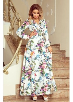 Numoco 245-1 Sukienka MAXI z falbanką i dekoltem ze sklepu intimiti.pl w kategorii Sukienki - zdjęcie 187870938