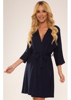 De Lafense Visa 871 szlafrok damski granatowy ze sklepu intimiti.pl w kategorii Szlafroki damskie - zdjęcie 187870965