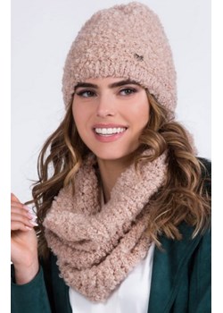 Kamea Nimfa bukla czapka damska różowa ze sklepu intimiti.pl w kategorii Czapki zimowe damskie - zdjęcie 187871015