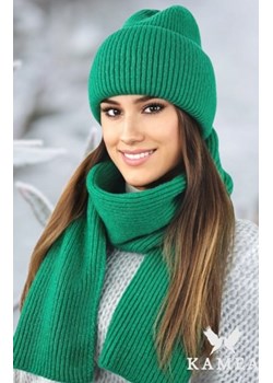 Kamea Alma komplet czapka z szalikiem w prążek ze sklepu intimiti.pl w kategorii Czapki zimowe damskie - zdjęcie 187871039