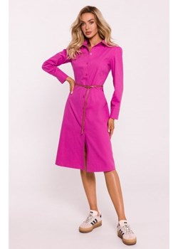 Moe sukienka o fasonie koszulowym różowa M804 ze sklepu intimiti.pl w kategorii Sukienki - zdjęcie 187871207