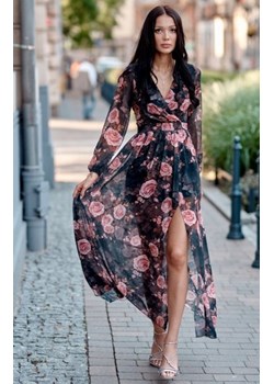 Długa sukienka w kwiaty 0219/R67 ze sklepu intimiti.pl w kategorii Sukienki - zdjęcie 187871267