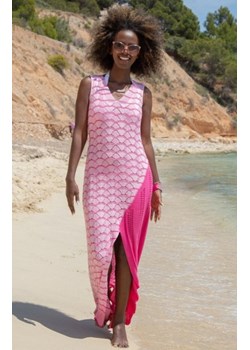 Długa ażurowa sukienka letnia pink F1460 ze sklepu intimiti.pl w kategorii Sukienki - zdjęcie 187871368