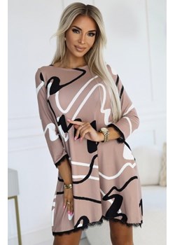 Numoco 577-1 sweterkowa trapezowa sukienka z koronką ze sklepu intimiti.pl w kategorii Sukienki - zdjęcie 187871396