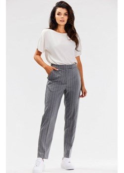 Spodnie damskie cygaretki A678 szare ze sklepu intimiti.pl w kategorii Spodnie damskie - zdjęcie 187871465