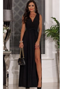 Długa sukienka wieczorowa gładka Salma czarna ze sklepu intimiti.pl w kategorii Sukienki - zdjęcie 187871508