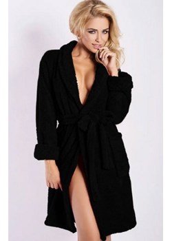 *Dkaren Eliza czarny szlafrok damski ze sklepu intimiti.pl w kategorii Szlafroki damskie - zdjęcie 187871577