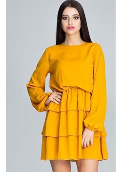 Figl M601 sukienka musztardowa ze sklepu intimiti.pl w kategorii Sukienki - zdjęcie 187871597