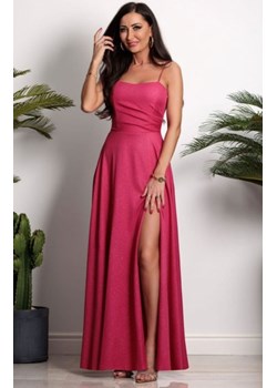 Elizabeth Nathalie długa sukienka brokatowa fuksja ze sklepu intimiti.pl w kategorii Sukienki - zdjęcie 187871627