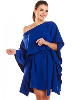 Kimonowa niebieska sukienka M196 ze sklepu intimiti.pl w kategorii Sukienki - zdjęcie 187871679