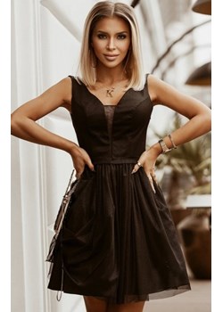 Elegancka czarna błyszcząca sukienka 2228-06 ze sklepu intimiti.pl w kategorii Sukienki - zdjęcie 187871758