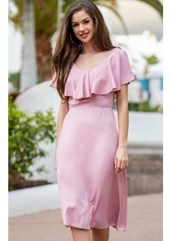 Awama A659 midi sukienka brudny róż ze sklepu intimiti.pl w kategorii Sukienki - zdjęcie 187871767