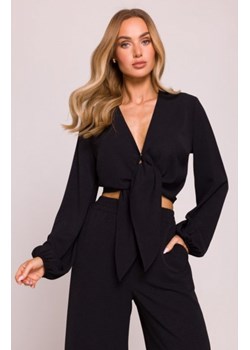 Moe krótka bluzka czarna M861 ze sklepu intimiti.pl w kategorii Bluzki damskie - zdjęcie 187871799