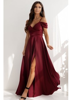 Duet Valentina długa sukienka gładka bordowa ze sklepu intimiti.pl w kategorii Sukienki - zdjęcie 187871886