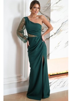 Bicotone asymetryczna maxi sukienka z cekinami zielona ze sklepu intimiti.pl w kategorii Sukienki - zdjęcie 187871985