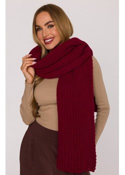 Moe szal damski splot prążkowany bordowy M896 ze sklepu intimiti.pl w kategorii Szaliki i chusty damskie - zdjęcie 187872199