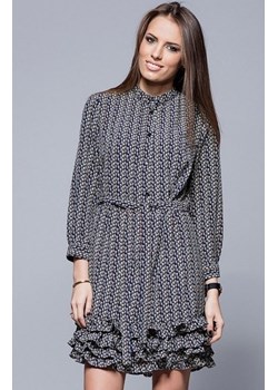 Harmony H016 sukienka czarne kwiaty ze sklepu intimiti.pl w kategorii Sukienki - zdjęcie 187872317