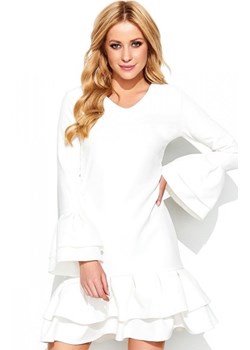 *Makadamia M439 sukienka ecru ze sklepu intimiti.pl w kategorii Sukienki - zdjęcie 187872376