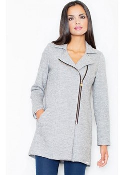 Figl M405 płaszcz szary ze sklepu intimiti.pl w kategorii Płaszcze damskie - zdjęcie 187872425