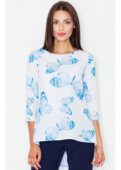 Figl M505 bluzka niebieskie motyle ze sklepu intimiti.pl w kategorii Bluzki damskie - zdjęcie 187872447