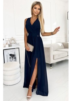 Numoco 362-7 JUSTINE długa suknia z dekoltem i wiązaniem ze sklepu intimiti.pl w kategorii Sukienki - zdjęcie 187872638