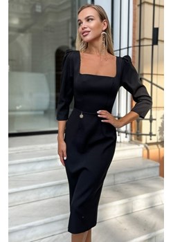 Bicotone elegancka dopasowana sukienka czarna 264-06 ze sklepu intimiti.pl w kategorii Sukienki - zdjęcie 187872658