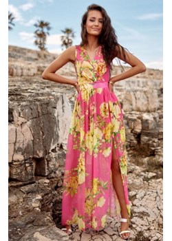 Elegancka długa sukienka w kwiaty 361/04D ze sklepu intimiti.pl w kategorii Sukienki - zdjęcie 187872689