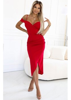 Numoco 564-10 CALLIE sukienka midi z odkrytymi ramionami i dekoltem ze sklepu intimiti.pl w kategorii Sukienki - zdjęcie 187872715