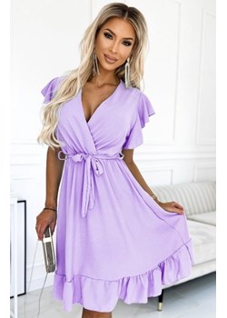 Numoco 455-3 CORNELIA sukienka z falbanką, dekoltem i wiązaniem ze sklepu intimiti.pl w kategorii Sukienki - zdjęcie 187872908