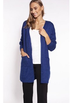 MKM PA013 swetrowy płaszcz kobaltowy ze sklepu intimiti.pl w kategorii Swetry damskie - zdjęcie 187873035