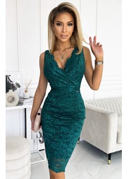 Numoco 383-4 koronkowa sukienka midi z kopertowym dekoltem ze sklepu intimiti.pl w kategorii Sukienki - zdjęcie 187873169