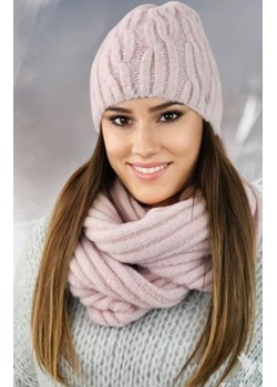 Kamea Gizma puszysty komplet czapka z kominem róż ze sklepu intimiti.pl w kategorii Czapki zimowe damskie - zdjęcie 187873268