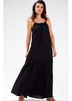 Awama A582 oversizowa letnia sukienka maxi czarna ze sklepu intimiti.pl w kategorii Sukienki - zdjęcie 187873269