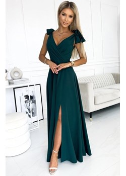 Numoco 405-4 ELENA długa suknia z dekoltem i wiązaniami na ramionach ze sklepu intimiti.pl w kategorii Sukienki - zdjęcie 187873286