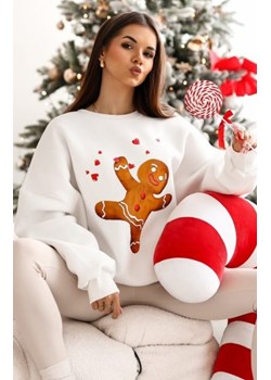 Bluza damska z nadrukiem Ciasteczka z bajki Shrek ecru ze sklepu intimiti.pl w kategorii Bluzy damskie - zdjęcie 187873398